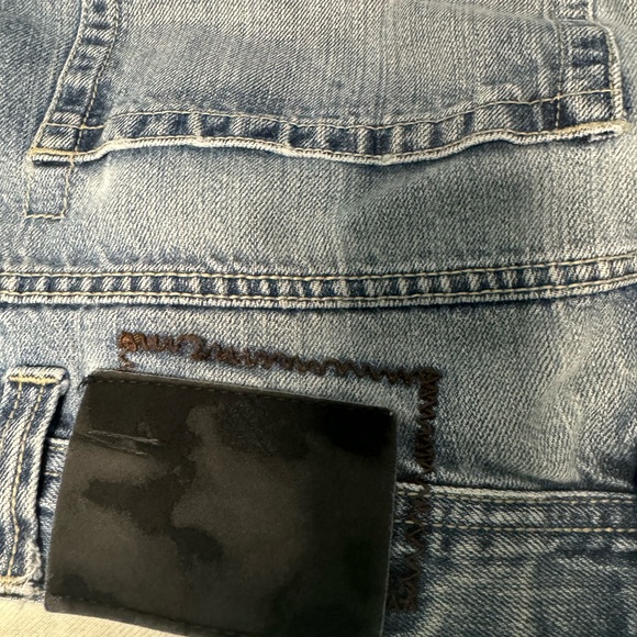 South Pole USED Vintage Baggy Blue/grayish Light Wash Denim Jeans Shorts Men 34 - Picture 5 of 9